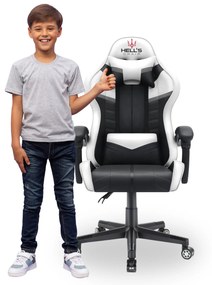 Hells Gyerek játékszék Hell's Chair HC-1004 KIDS Fehér Fekete Szürke
