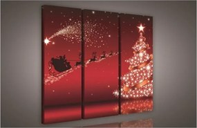 Karácsony, 3 darabos vászonkép, 90x80 cm méretben