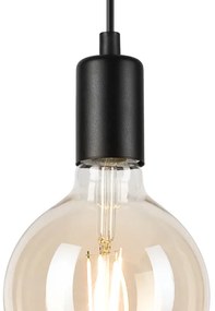 Csillár zsinóron ASTRID 1xE27/60W/230V matt fekete