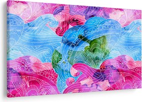 Kép - Színes hullámok (90x60 cm)