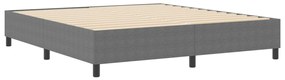 Boxspring Ágy Világosszürke Szuper King Bordás Szövet