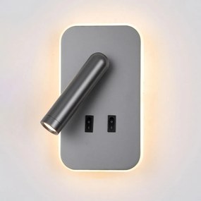 Italux Doria WL-83957-1-GR Fali lámpa 2x8W/LED 3000K 559lm IP20