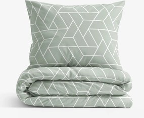 Goldea pamut ágyneműhuzat - mozaik minta, zsálya alapon 140 x 200 és 70 x 90 cm