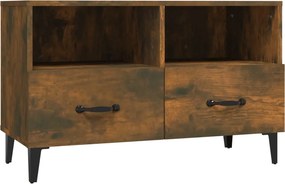 vidaXL füstös tölgy színű szerelt fa TV-szekrény 80 x 36 x 50 cm