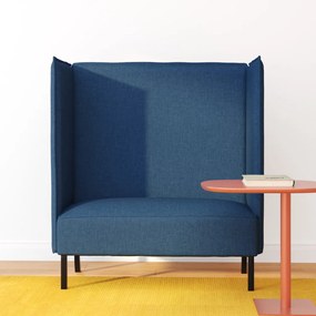 magas háttámlás kanapé kék 109x56x121 cm szövet