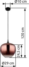 GLOBO 15548H1G MAXY Modern Függesztett Lámpa IP20