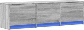 vidaXL TV szekrény leddel Szürke Sonoma 140 x 34 x 40 cm Faanyag