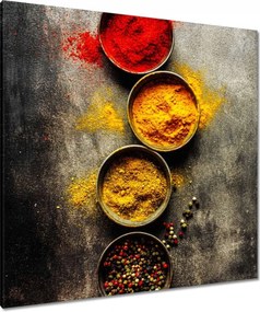 Vászonkép 90x90 Színes fűszertartó tál