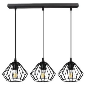 Csillár zsinóron CEED 3xE27/60W/230V fekete