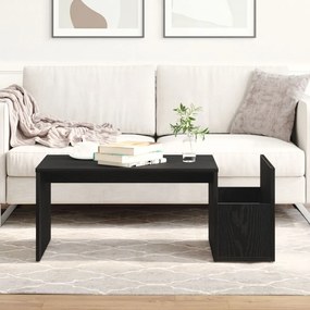 Fekete Tölgy Kávézó Asztal 90x45x35 cm Műgyanta