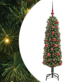 Mű karácsonyfa 150 LED-del Zöld 120 cm PVC, acél és műanyag