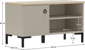 Cipősszekrény, szürkésbarna Taupe/silverjack tölgy, DOMCA 1D