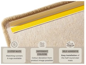 Fancy 15 db-os krémszínű lépcsőszőnyeg szett, 23 x 65 cm - Hanse Home