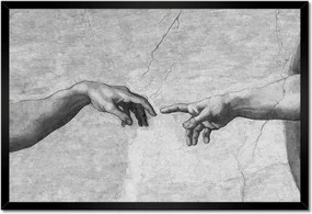 Poszterek keretben 60x40 Ádám teremtése Kéz