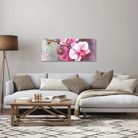Kép - Orchideák, akvarell (120x50 cm)