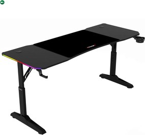 LUMEN RGB LED gamer asztal 140 × 60 cm