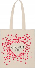 Öko Táska Pamut bézs vicces Szeretlek TT_684