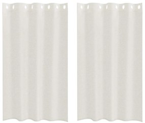 Függönyök függönyökkel 2 pcs Krém 140x175cm Poliészter
