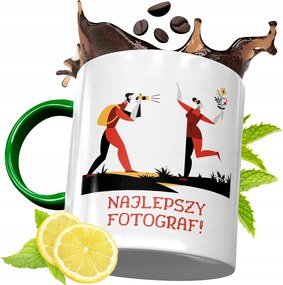 Zöld Bögre Fotósnak Születésnapi Ajándék Fényképes Nyomtatással