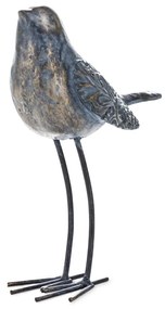 Dekorfigura Bird Műanyag Kék, Arany 16,2x13,5x5,5cm