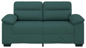 kétszemélyes sötétzöld szövet kanapé 120 cm