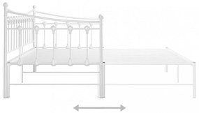 Fehér fém kihúzható kanapéágy-keret 90 x 200 cm