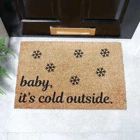 Kókuszrost lábtörlő karácsonyi mintával 40x60 cm Baby It's Cold Outside – Artsy Doormats