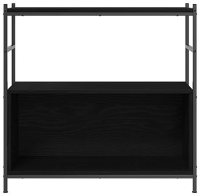 Könyvespolc Fekete Tölgy 80x30x78,5 cm Mérnöki Fa