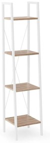 Könyvespolc NARVIK 148x34 cm fehér/tölgy sonoma