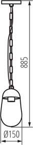 KANLUX 36531 LIEGO Kültéri Függő Lámpa IP65