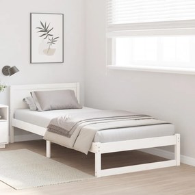 Ágykeret Fehér Fa 90 x 200 cm Minimalista ágykeret