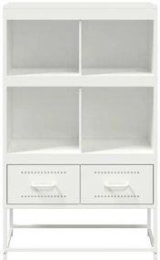 fehér acél magasszekrény 68x39x111,5 cm