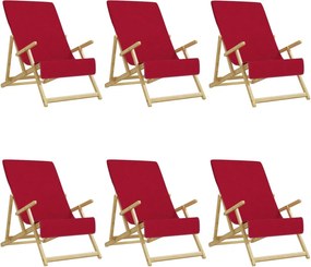 vidaXL 6 db burgundi vörös 400 GSM szövet strandtörölköző 60 x 135 cm
