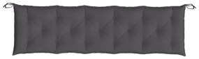 2 db antracit oxford szövet kerti padpárna 180 x 50 x 7 cm