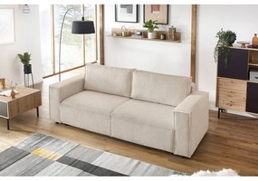Bézs kordbársony kinyitható kanapé 245 cm Nihad – Bobochic Paris