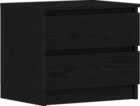 vidaXL Éjjeliszekrény 2 pcs Fekete tölgy 50 x 40 x 43,5 cm Faanyag