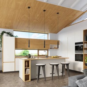 Sollux SL.1400 - Csillár zsinóron PRYSM 1xG9/8W/230V fekete