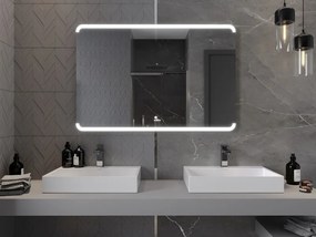 Mexen Nida, LED fürdoszobai tükör háttérvilágítással 120x80 cm, 6000K, páramentes, 9806-120-080-611-00