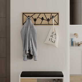 Houseland Trace fali akasztó, zafír tölgy/fekete