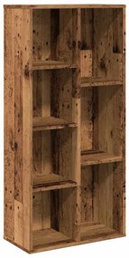 antik fa színű könyvszekrény 50 x 25 x 104 cm