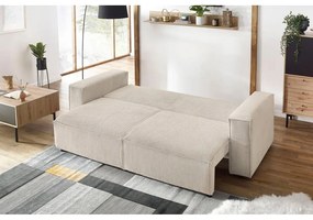 Bézs kordbársony kinyitható kanapé 245 cm Nihad – Bobochic Paris