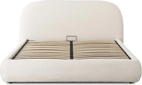 ROSSO ágy 160x200, krém boucle, ágyneműtartóval