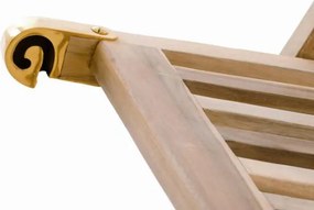 DIVERO Kerti nyugágy Florentine lábtartóval tíkfa