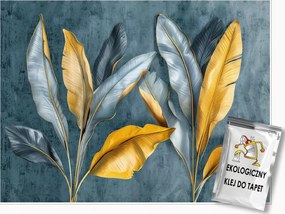 Fotótapéta Banánlevél Arany Hálószoba Nappali Tapéta Flizelina 200x140