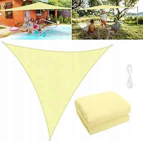Kerti napvitorla Napellenző 3m x 3m x 3m háromszög sárga szövet árnyalatok