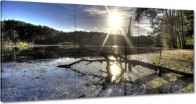 Képek 180x90 Naplemente a tóparton