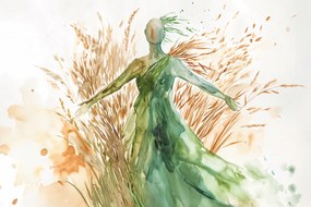 Poszter 45x30cm Szalma sziluett