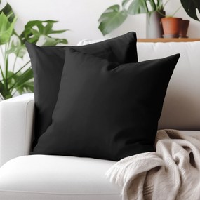 Goldea pamut párnahuzat - fekete 50 x 50 cm