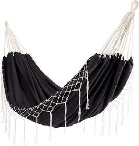 Kétszemélyes kerti függőágy hintaágy napozóágy 200x150cm boho grafit Bau