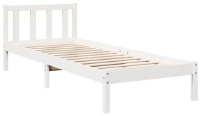 fehér tömör fenyő extra hosszú ágykeret matrac nélkül 90x210 cm